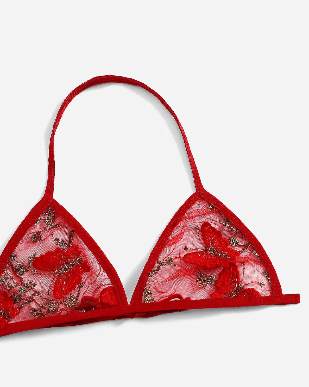 Ensemble triangle en micro dentelle