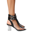 Sandales à talons transparents