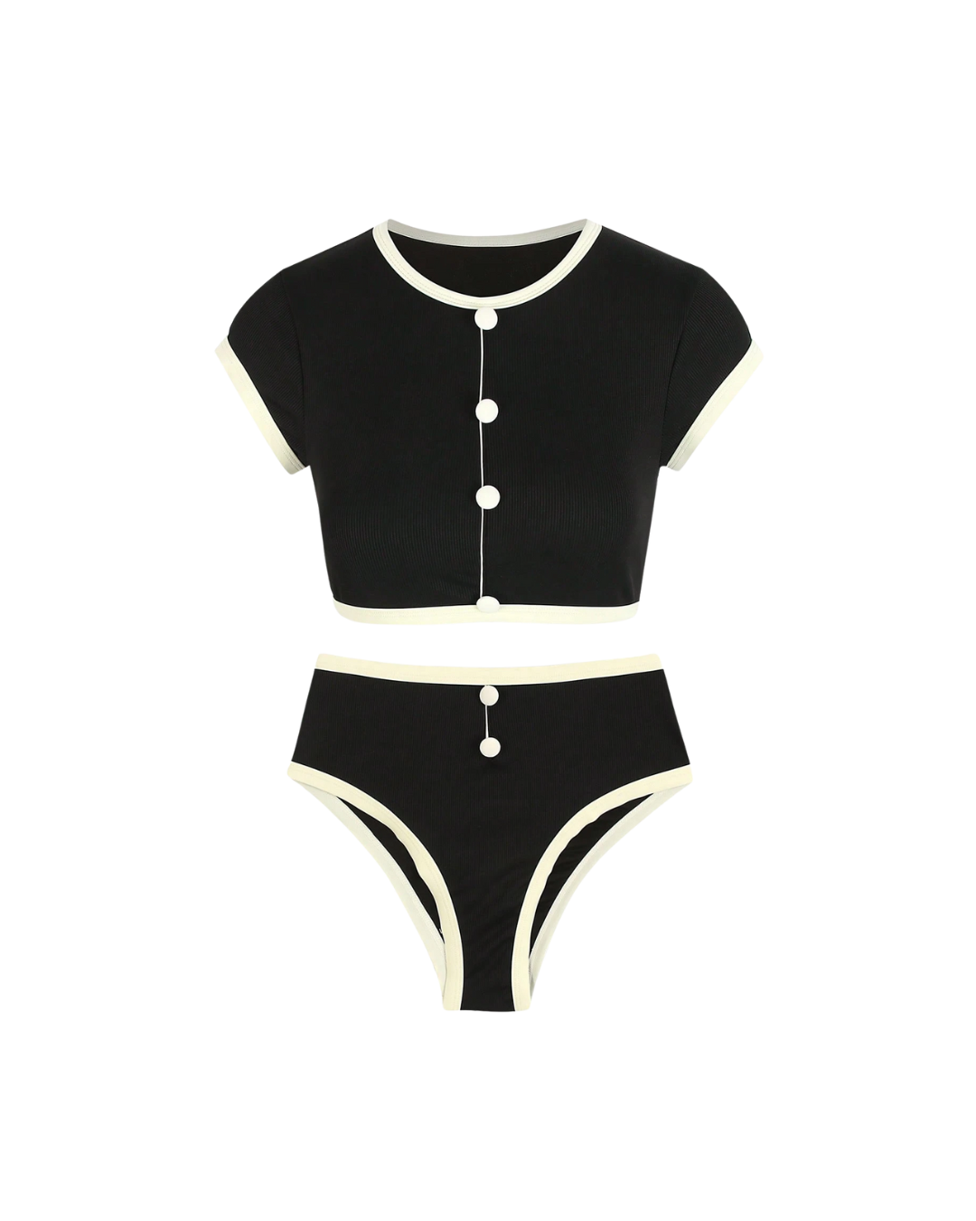 Ensemble bikini boutonné