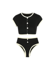 Ensemble bikini boutonné