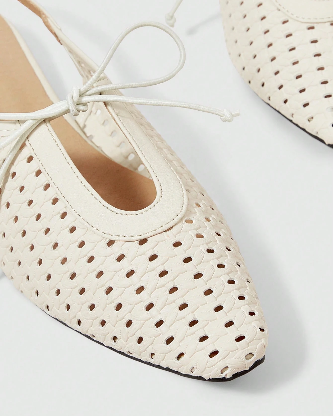 Ballerines pointues crème