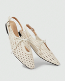 Ballerines pointues crème