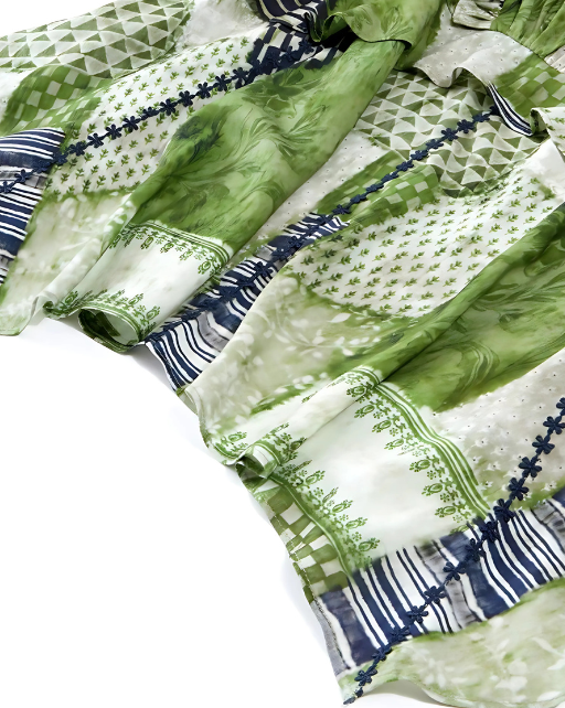 Green Patchwork Top