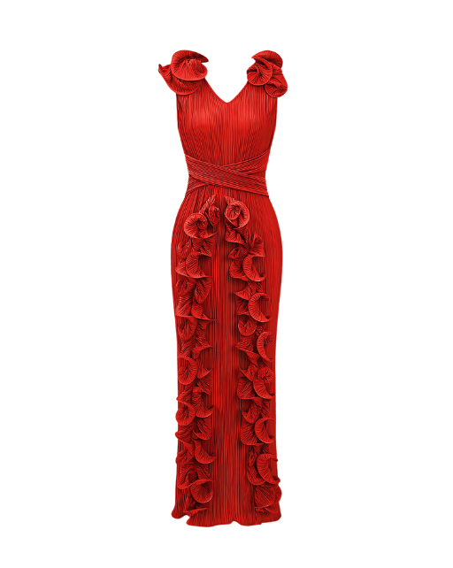 3D Floral Maxi Dress