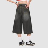Wash Wide-Leg Denim