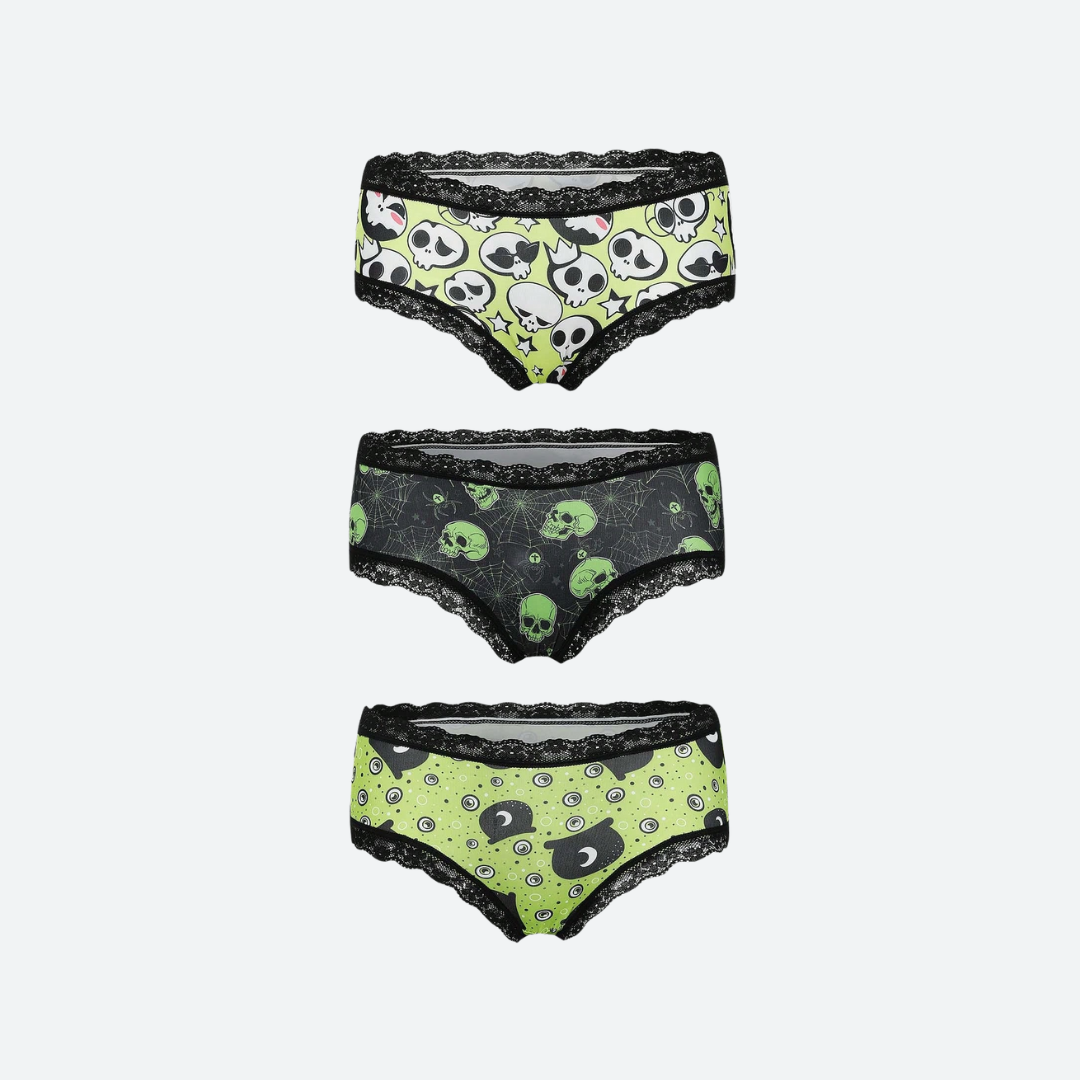 Skull & Moon Panties Set