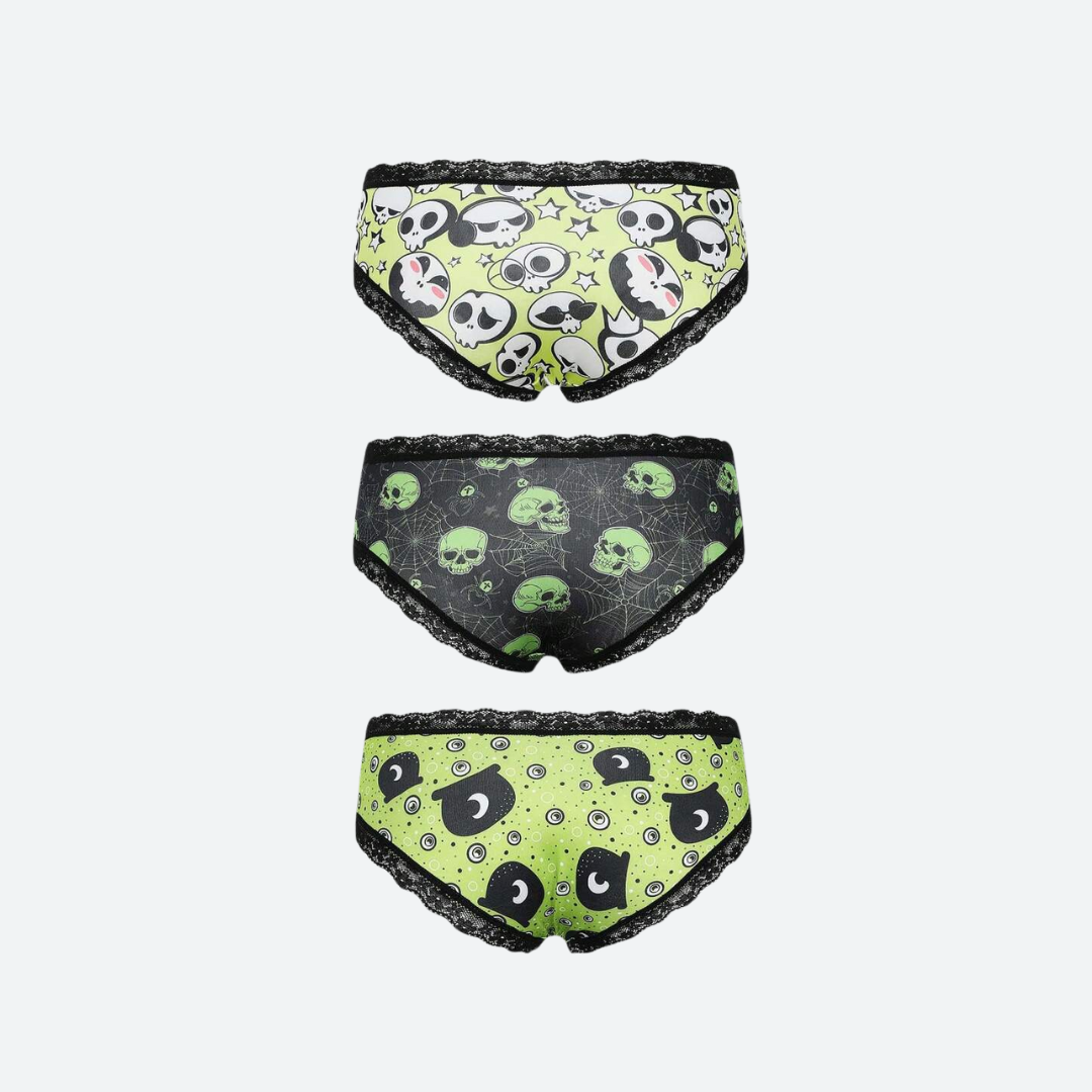 Skull & Moon Panties Set