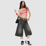 Wash Wide-Leg Denim