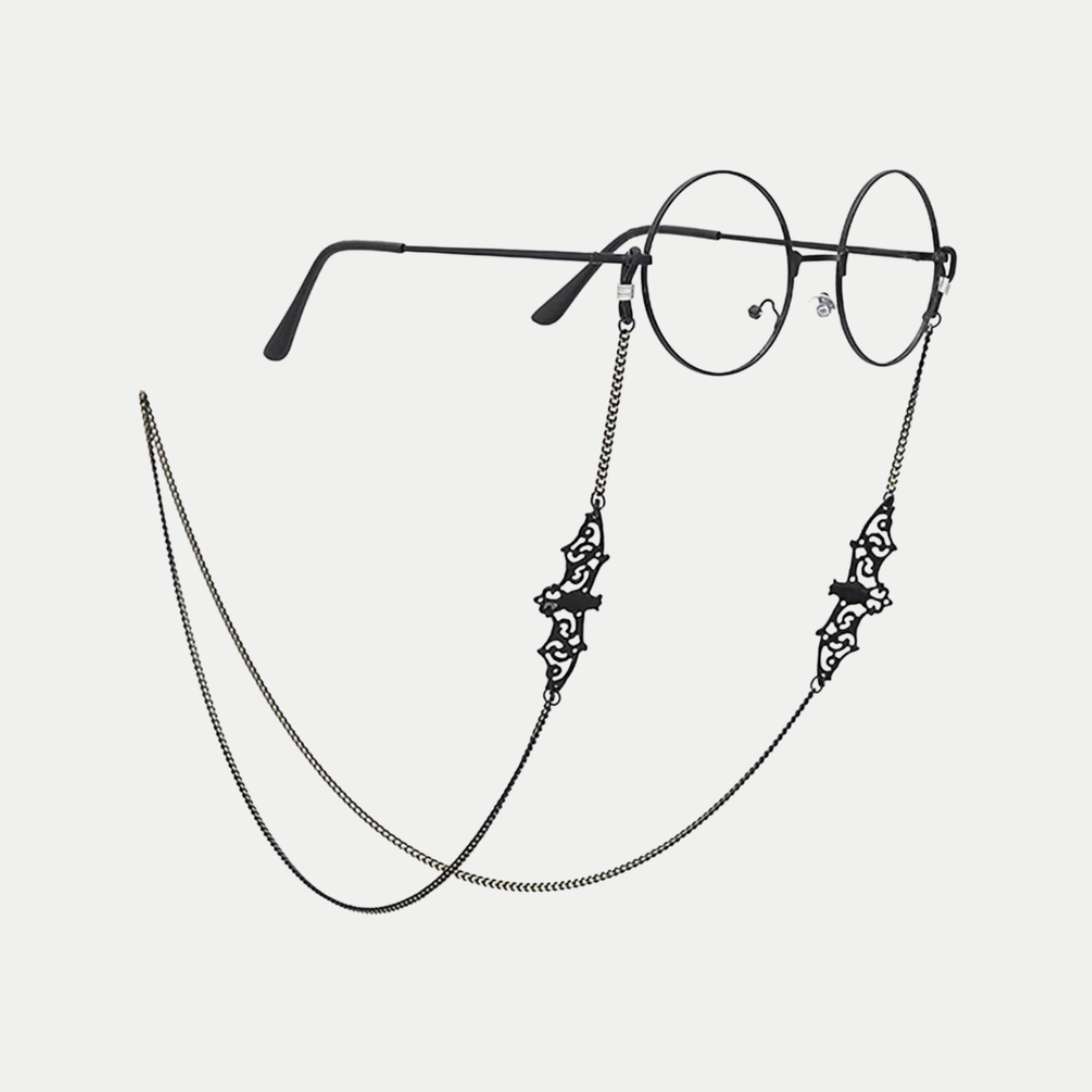 Porte-lunettes en forme de chaîne de chauve-souris