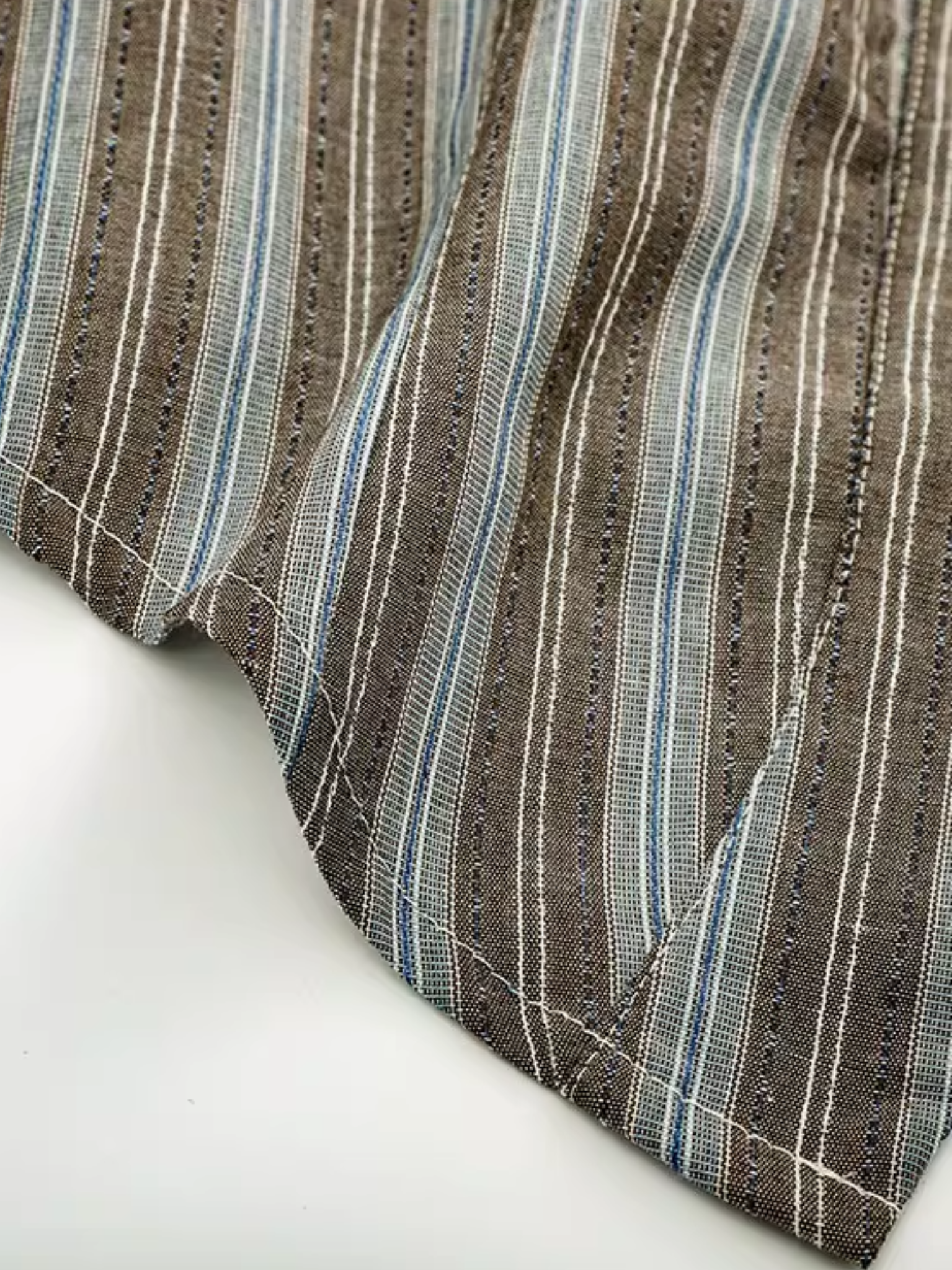 Vintage Stripe Cropped Shirt with Tie
