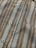 Vintage Stripe Cropped Shirt with Tie