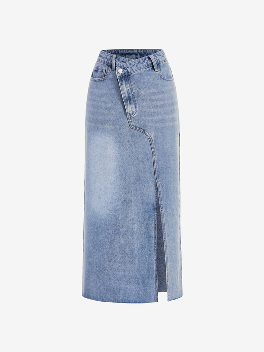 Vintage Denim Midi Skirt
