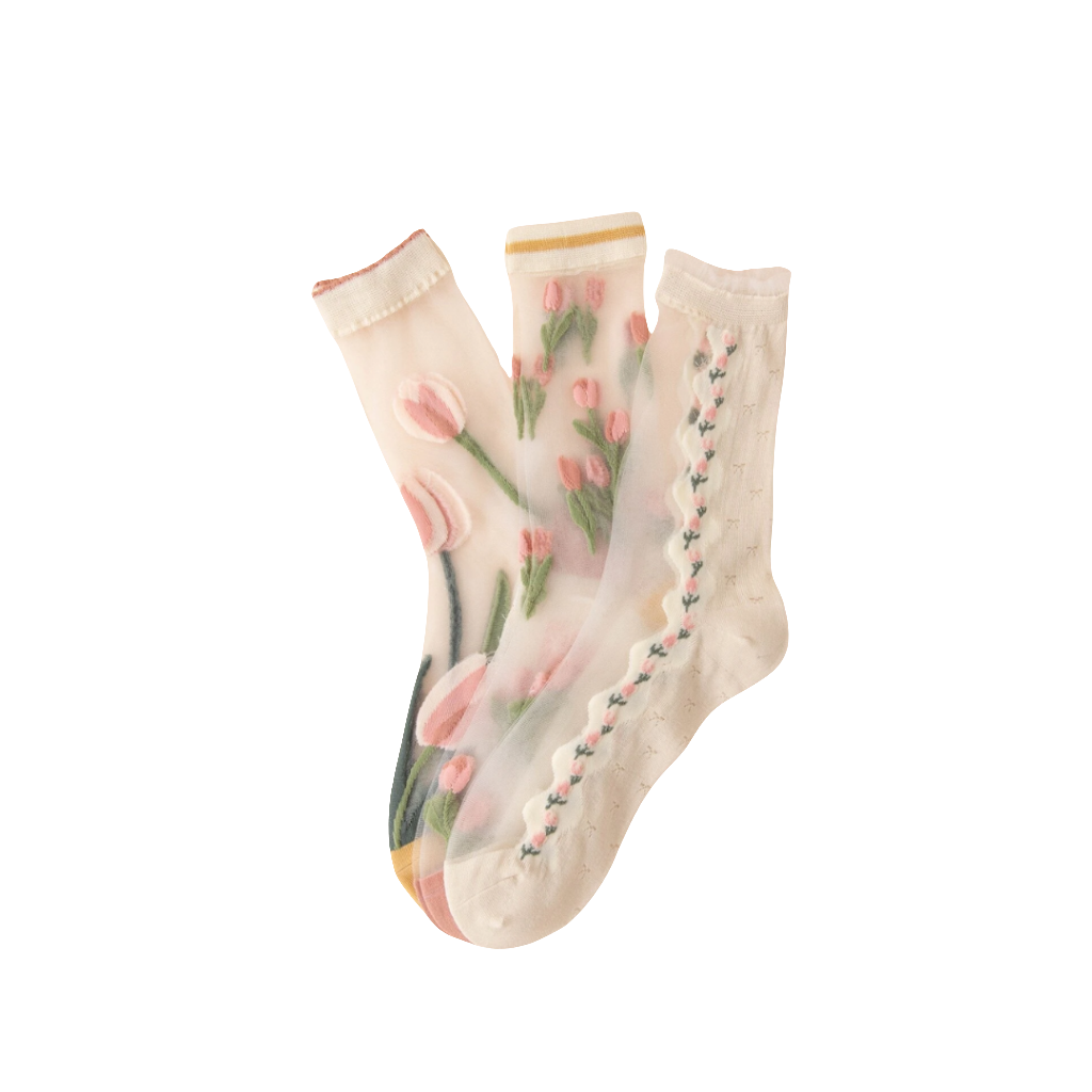 Chaussettes à imprimé floral