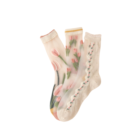 Chaussettes à imprimé floral