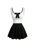 Bow Top & Flare Skirt