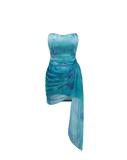 Draped Side Floral Dress