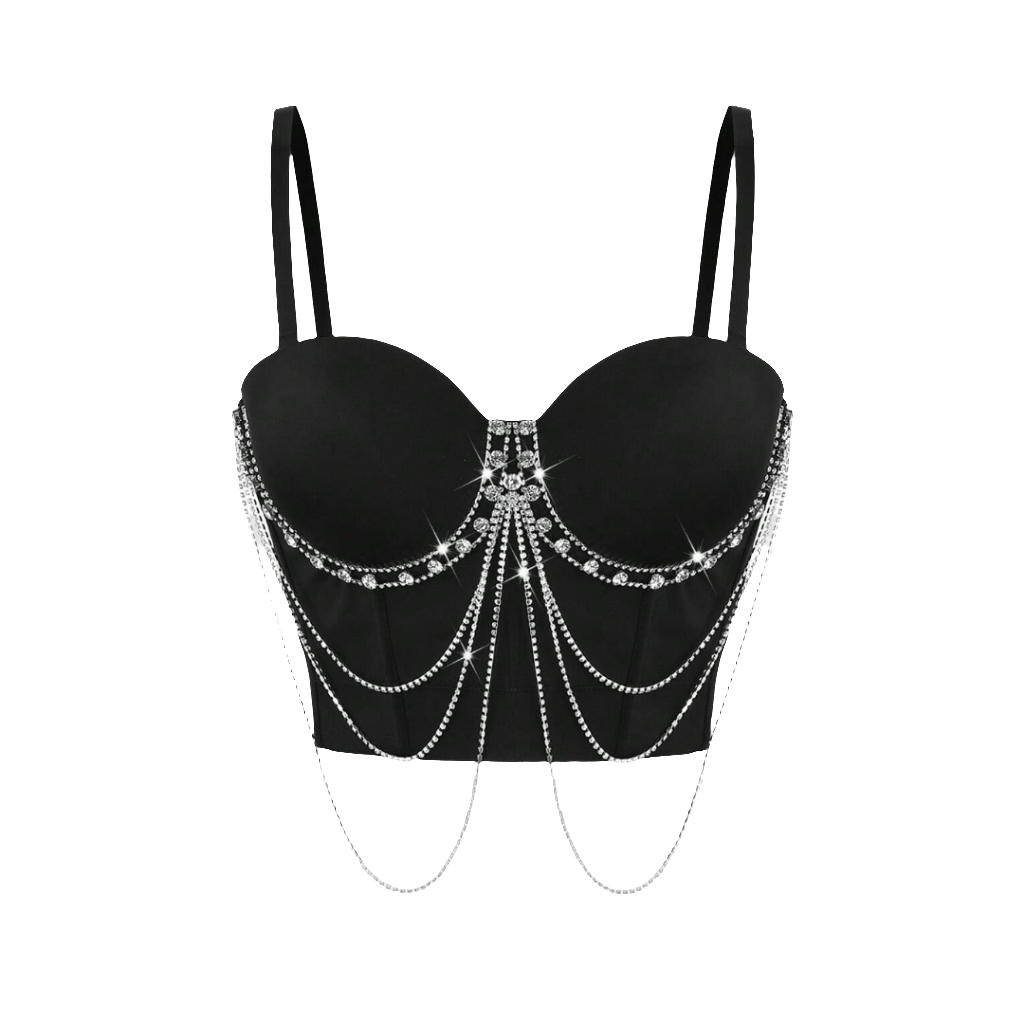 Rhinestone Chain Corset