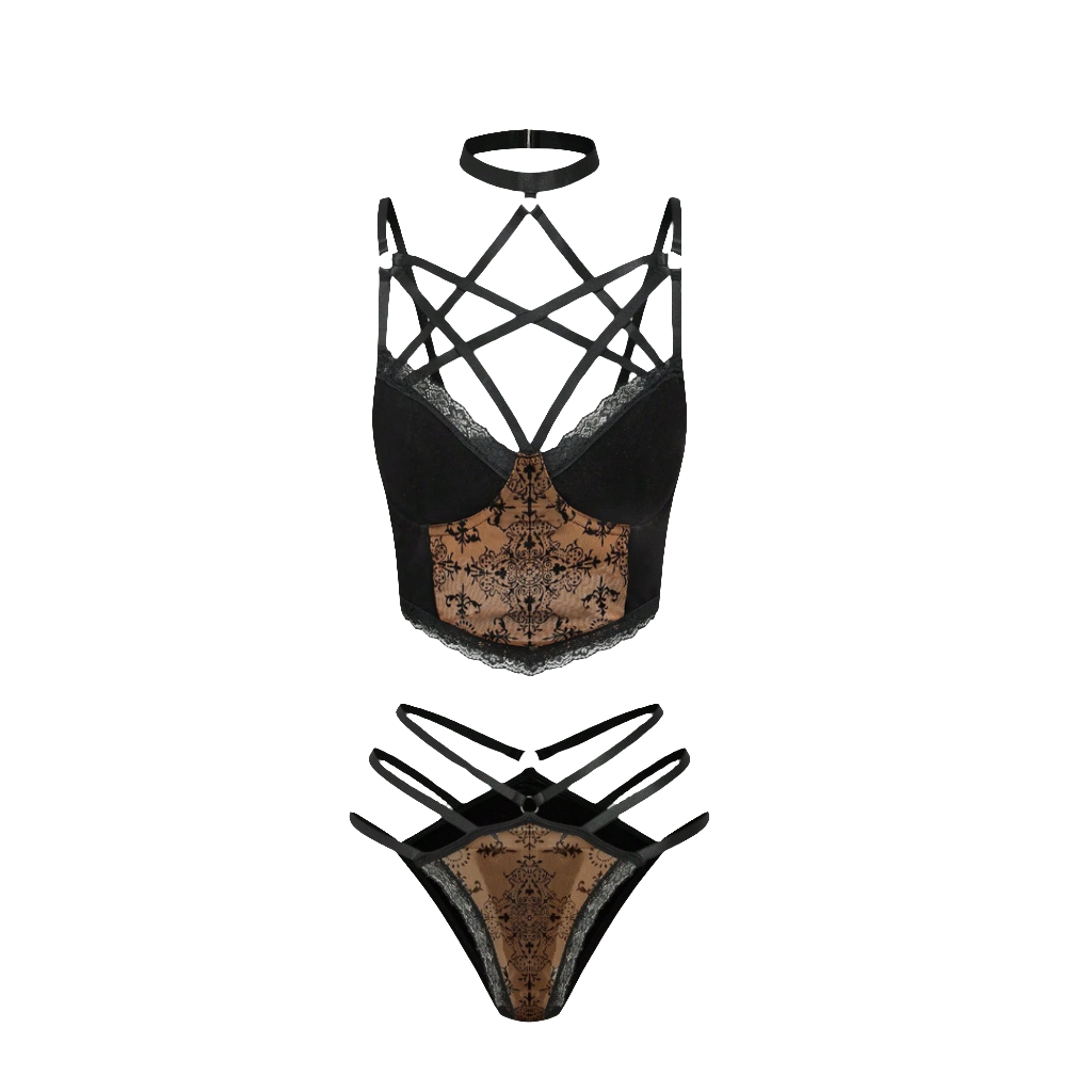 Jacquard lingerie set