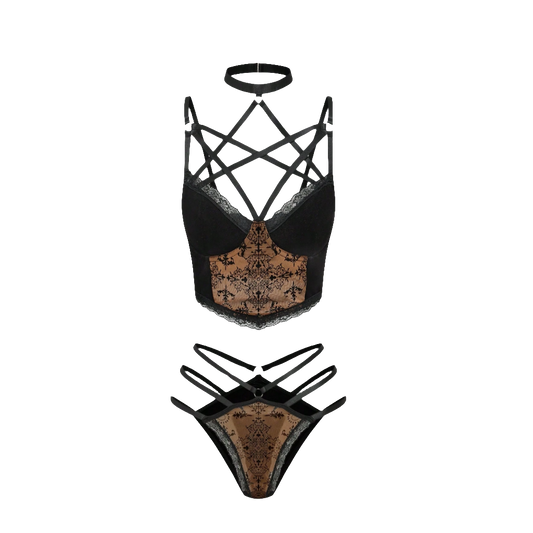 Ensemble de lingerie Jacquard