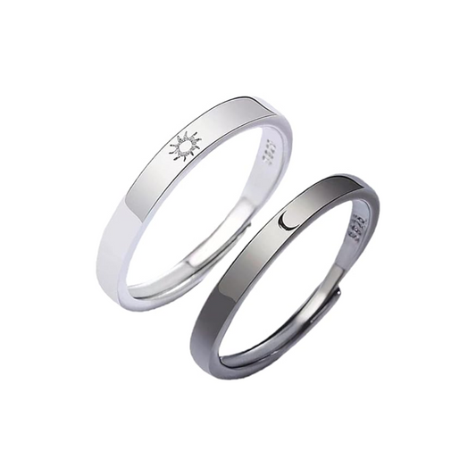 Duo bague sun and moon