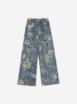 Floral Wide-Leg Jeans
