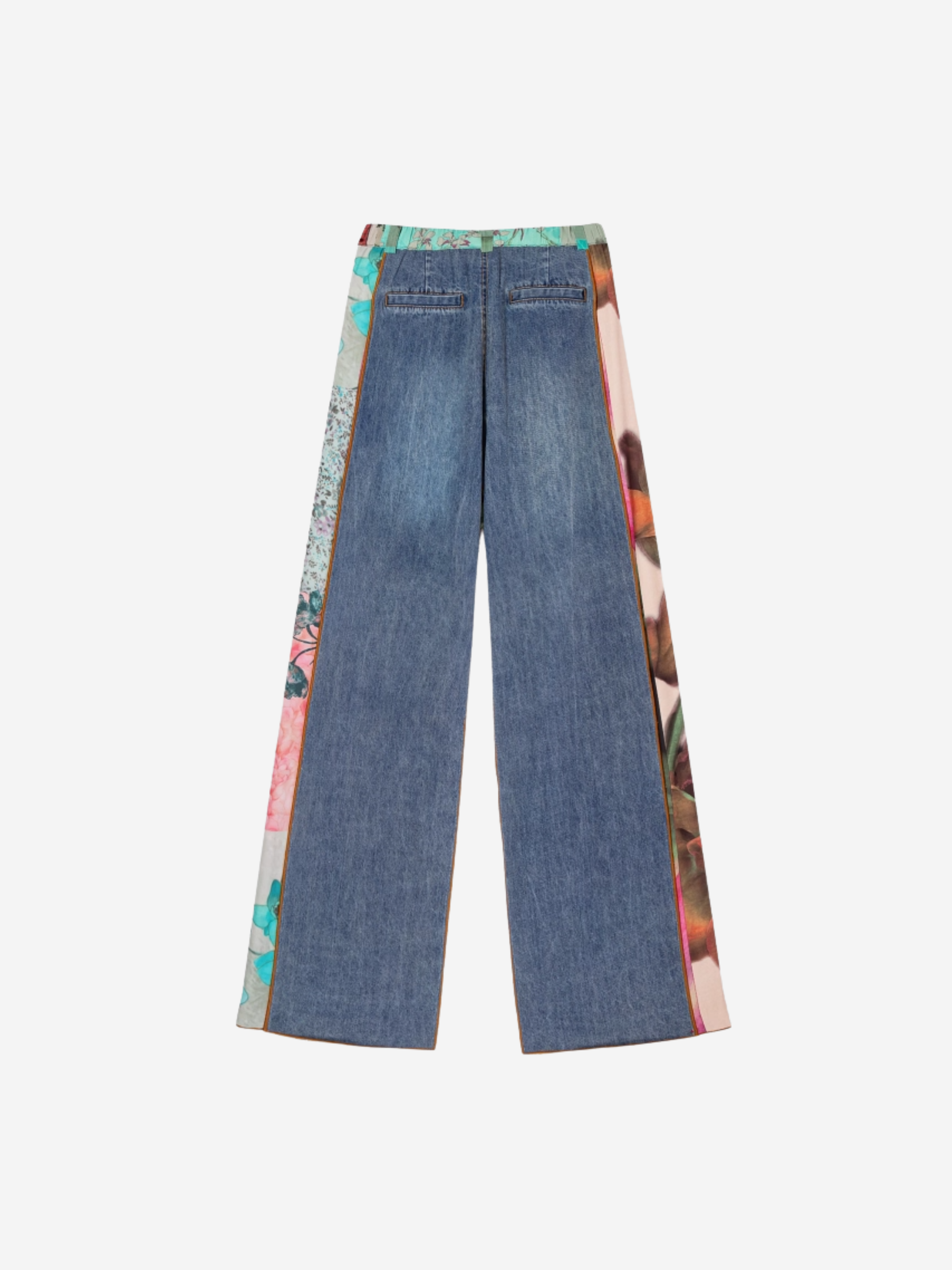 Print Patchwork Jeans