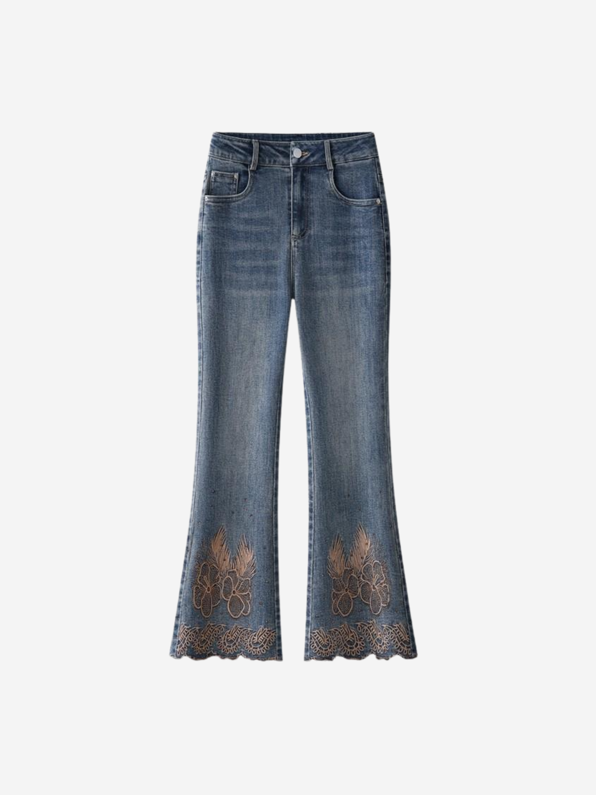 Floral Flare Jeans