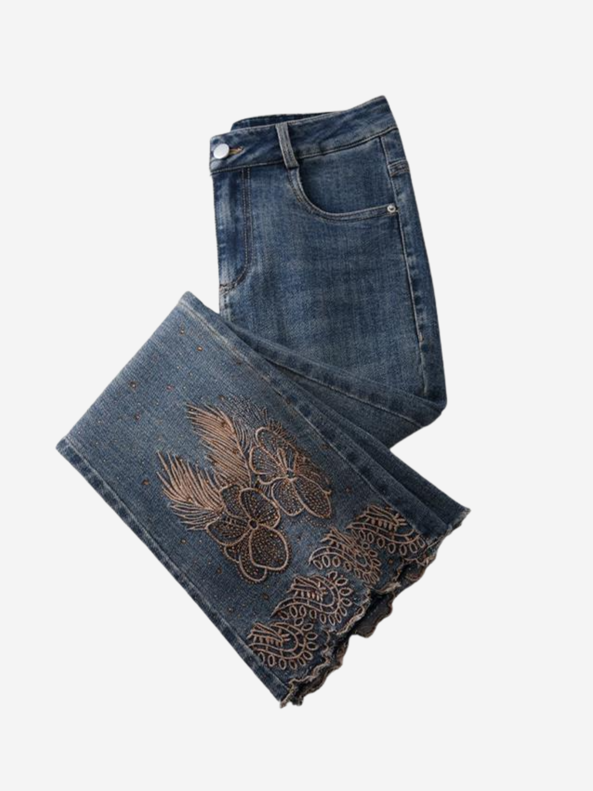 Floral Flare Jeans