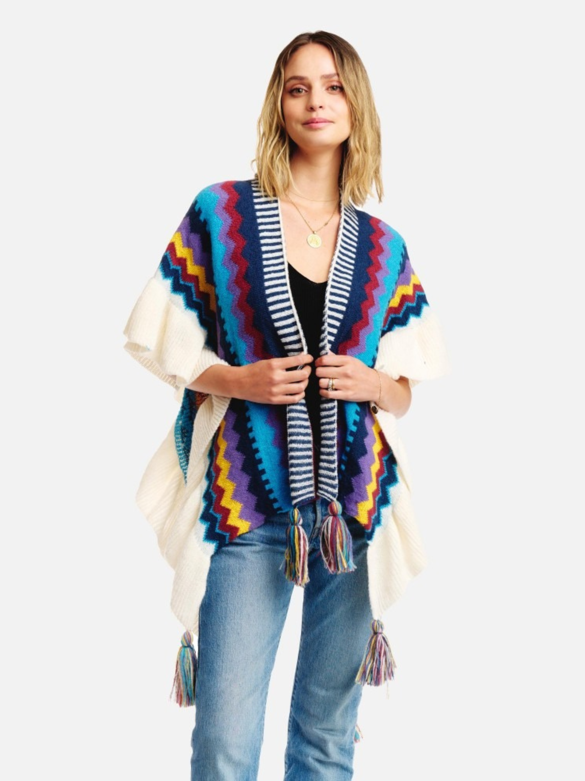 Ruffles Open Poncho