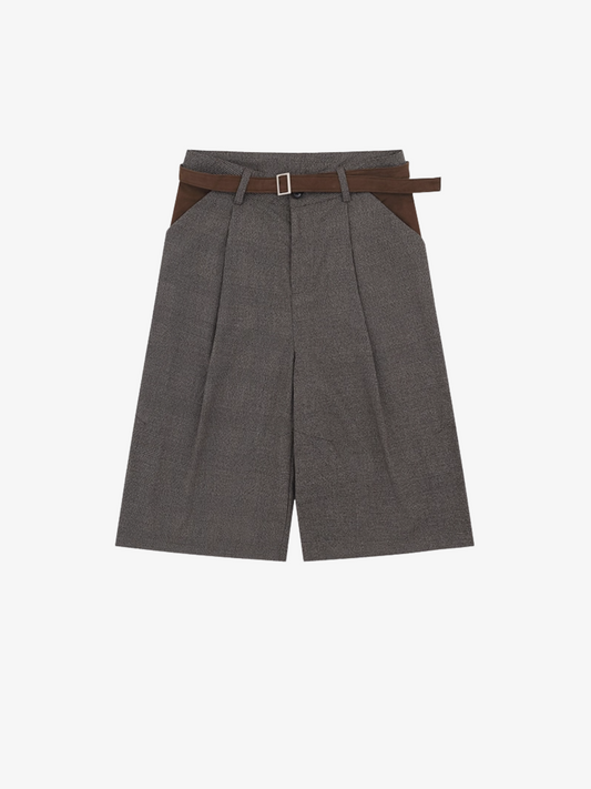 Wide-Leg Bermuda Shorts