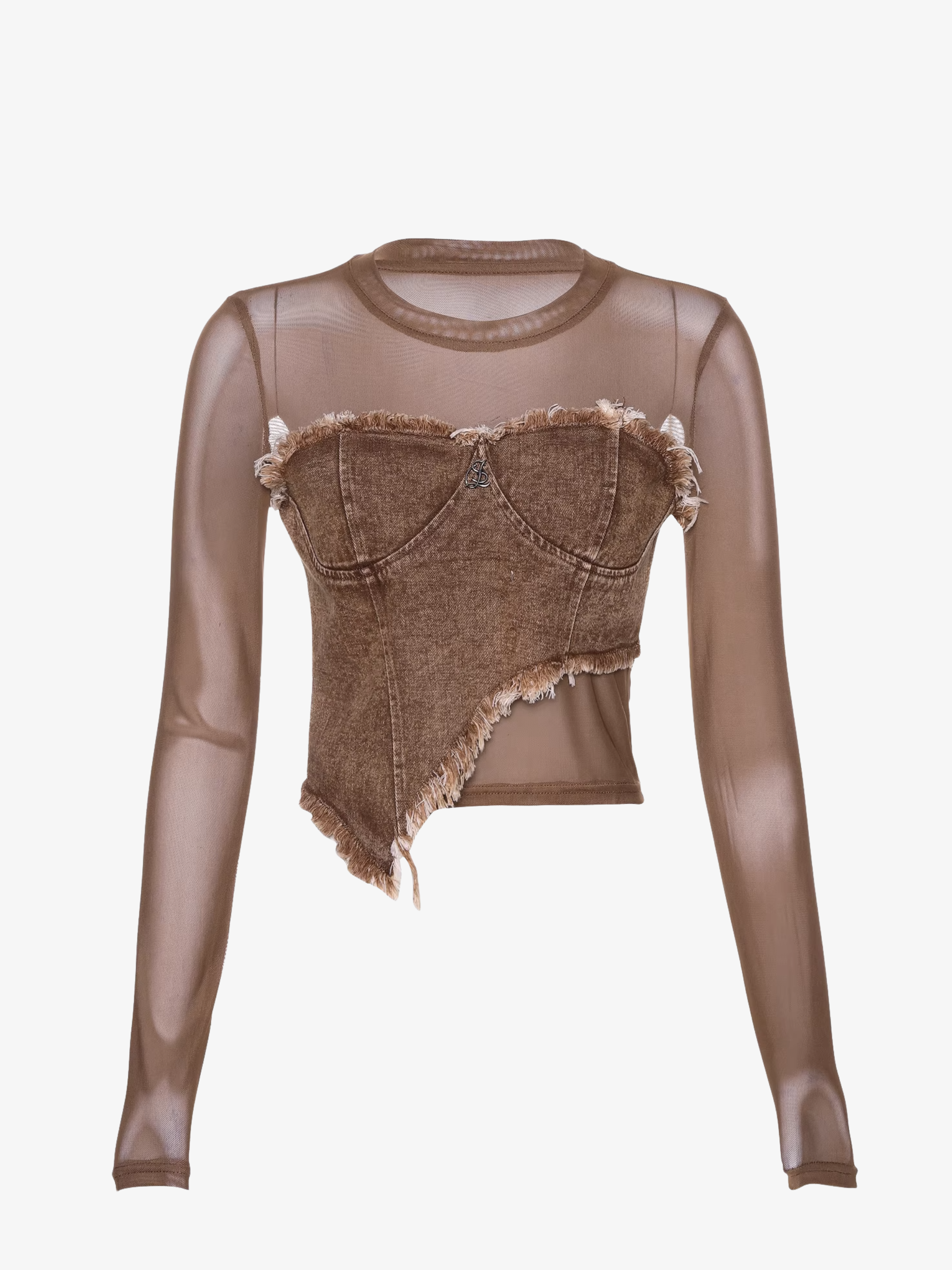 Haut en jean asymétrique