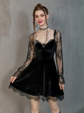 Robe taille en velours