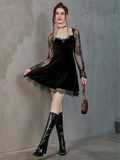 Robe taille en velours