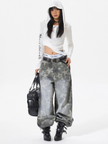 Star Print Baggy Jeans