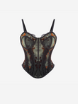 Sheer Floral Corset Top