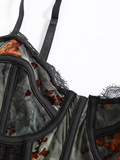 Sheer Floral Corset Top