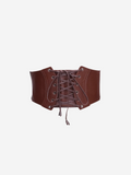 Ceinture corset en cuir