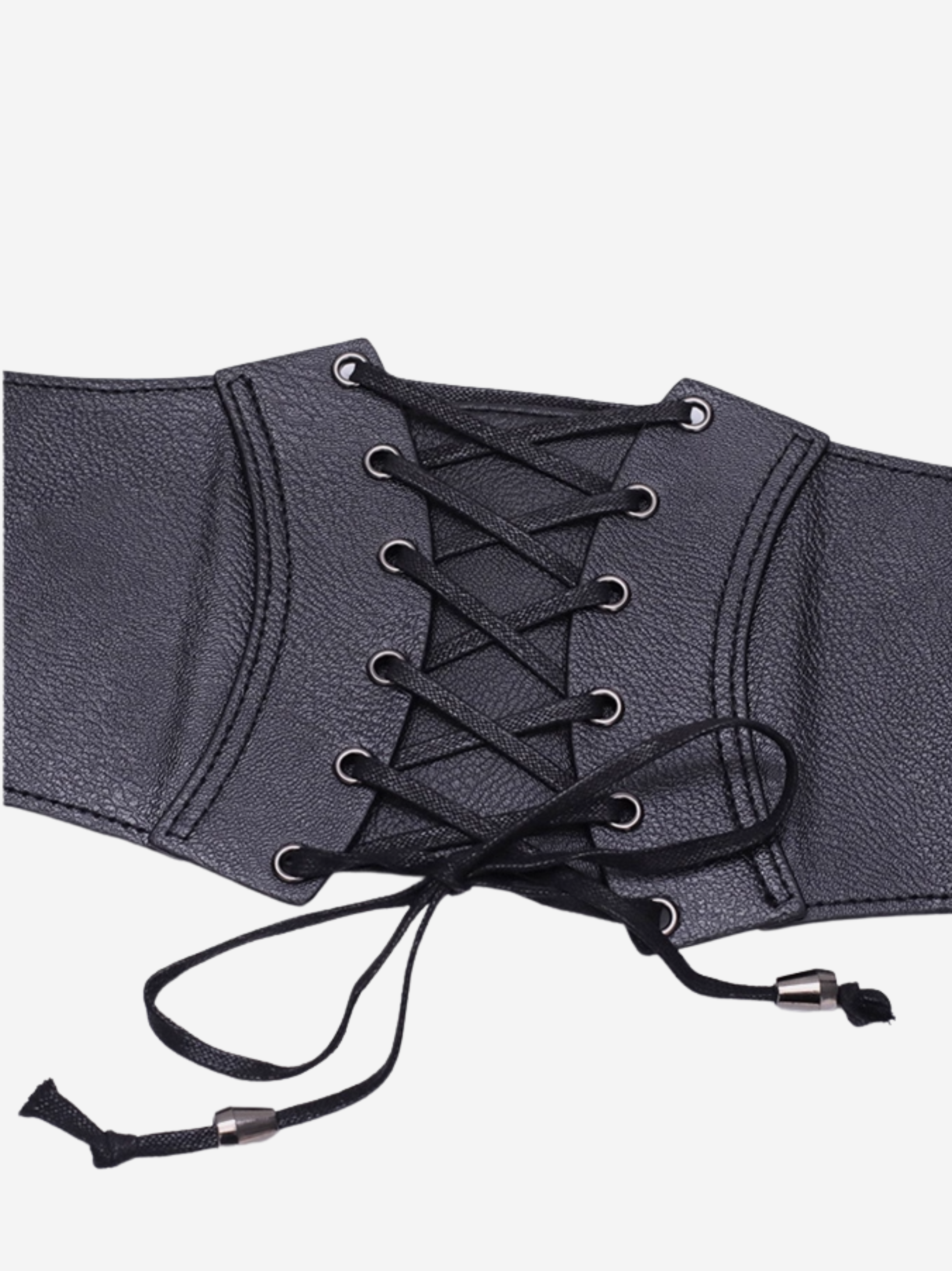 Ceinture corset en cuir