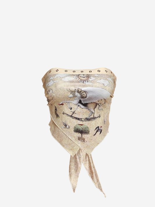 Mythical Print Bandana Top