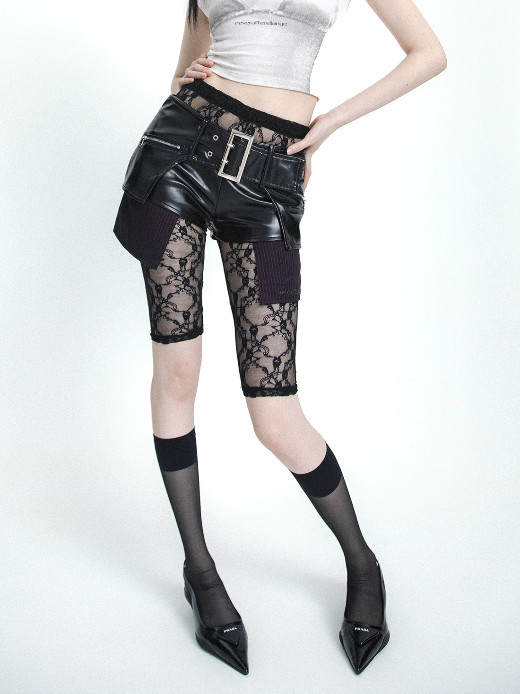Hollow mesh lace stockings