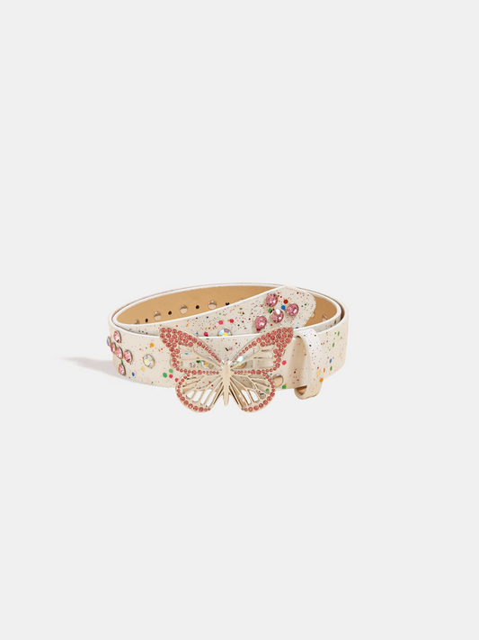 Rhinestone Butterfly Belt