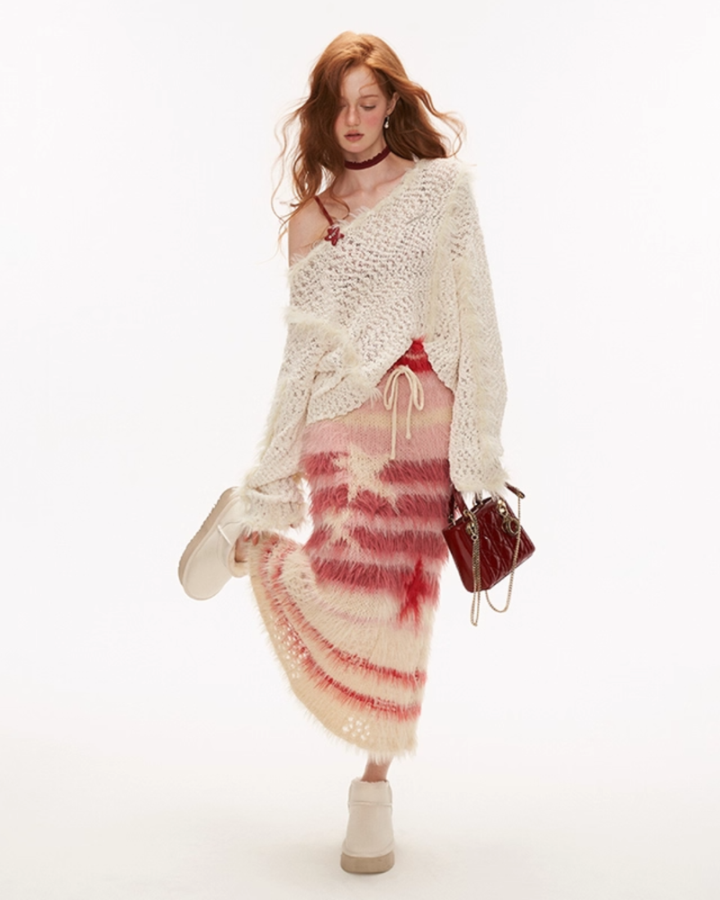 Jupe à étoiles rayées